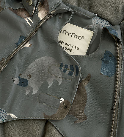 Minymo Snowsuit - AOP - Dark Gold Grey