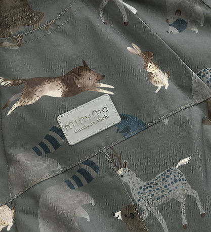 Minymo Snowsuit - AOP - Dark Gold Grey