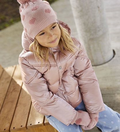Minymo Winterjas - Gewatteerd - Glanzend - Misty Rose