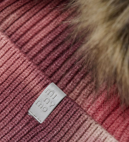 Bonnet Minymo - Fixe Pom Pom - Flétri Rose av. Pompon