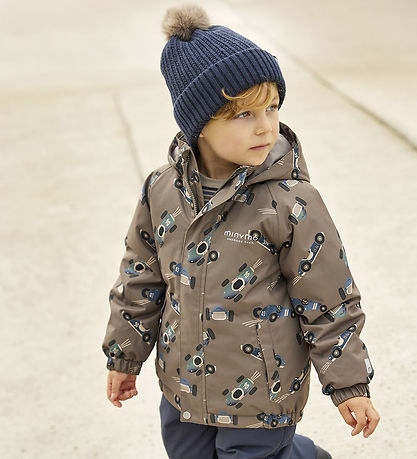 Minymo Beanie - Parisian Night w. Pom-Pom