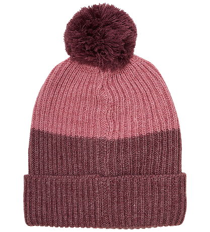 Minymo Mütze - 2-lagig - Catawba Grape m. Bommel