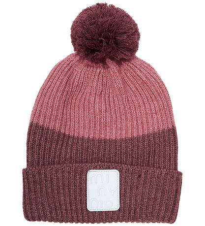 Minymo Mütze - 2-lagig - Catawba Grape m. Bommel