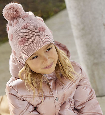 Minymo Beanie - w. Soft Teddy - Misty Rose