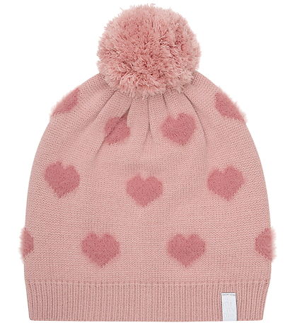 Minymo Beanie - w. Soft Teddy - Misty Rose