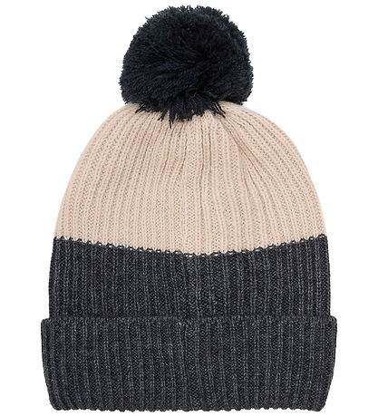 Minymo Beanie - 2-layer - Tap Shoe w. Pom-Pom