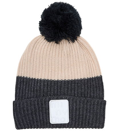 Minymo Beanie - 2-layer - Tap Shoe w. Pom-Pom