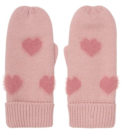 Moufles Minymo - Tricoté - av. Soft Teddy - Misty Rose