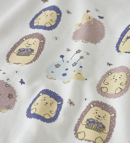Name It Blouse - NmfVeen - Bright White/Hedgehogs