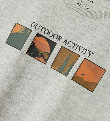Name It T-shirt - NkmOrland - Grey Melange