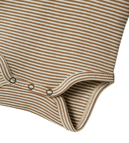 Lil' Atelier Bodysuit l/s - Slim - NbmOhio - Turtledove/Sepi Tin