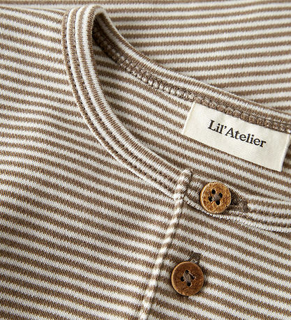 Lil' Atelier Blouse - NmmOhio - Slim - Turtledove/Sepia Tint