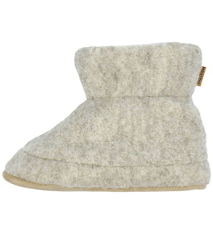Melton Pantoffels - Beige Melange