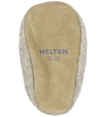 Melton Pantoffels - Beige Melange