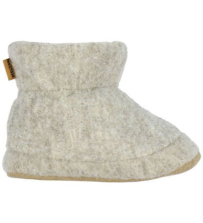 Melton Pantoffels - Beige Melange