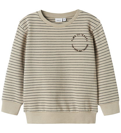 Name It Sweatshirt - NmmOmero - Iceland Fossil w. Stripes