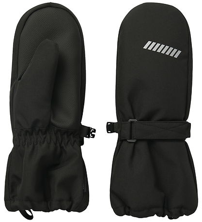 Name It Mittens w. Wool fleece - NknSnow10 - Black