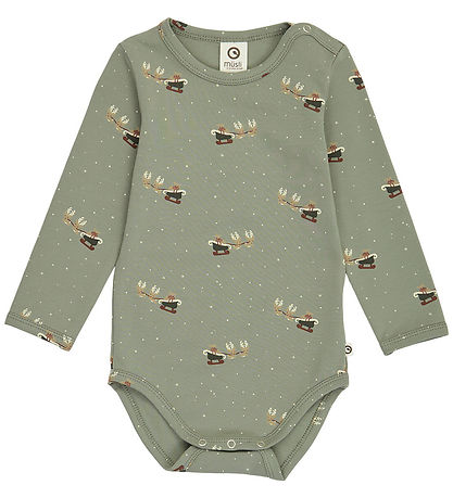 Müsli Bodysuit l/s - Christmas - Shadow/Deep Green/Conditioner C