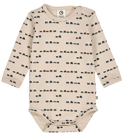 Müsli Bodysuit l/s - Train - Oak/Root/Deep Green
