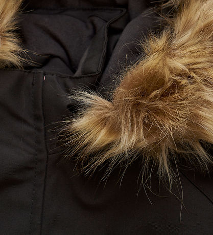 Color Kids Schneeanzug - Overall m. Fake Fur - Black
