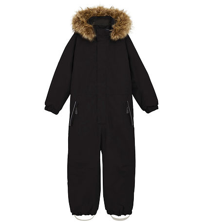 Color Kids Schneeanzug - Overall m. Fake Fur - Black