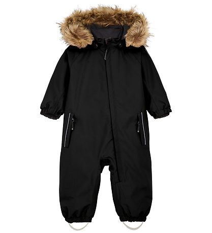 Color Kids Kuldagalli - Barn Yfirhöfn með Fake Fur - Black