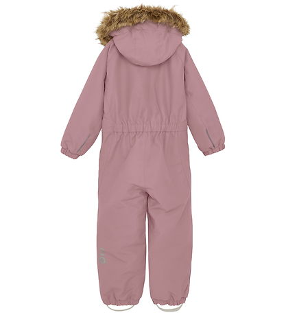 Color Kids Schneeanzug - Overall m. Fake Fur - Woodrose