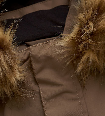 Color Kids Kuldagalli - Yfirhöfn með Fake Fur - Fossil