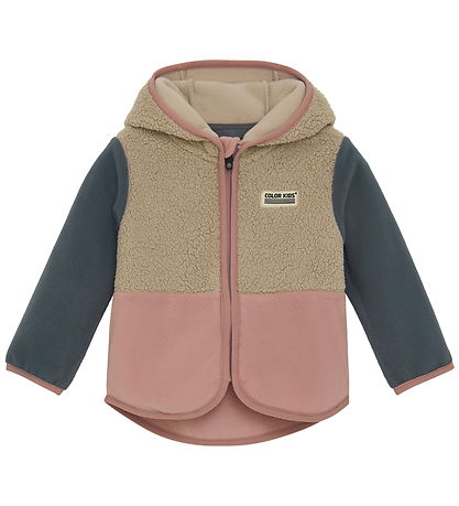 Color Kids Fleece Jacket - Baby Teddy - Woodrose