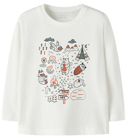 Name It Blouse - NmmVux - Cloud Dancer/Map
