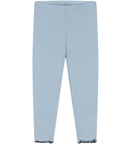 Konges Sløjd Set - Blouse/Leggings - Rib - Rivi - Blue Fog