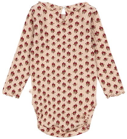 Konges Sløjd Bodysuit l/s - Rib - Nia - Ruby Rose w. Pointelle