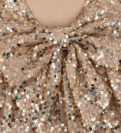 Konges Sløjd Dress - Purple Sequins Bow - Gold Glitter