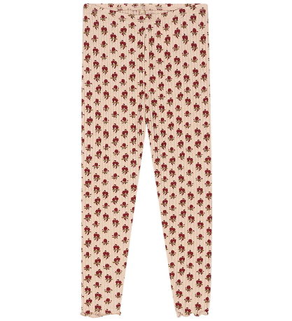 Konges Sløjd Leggings - Rib - Nia - Ruby Rose w. Pointelle