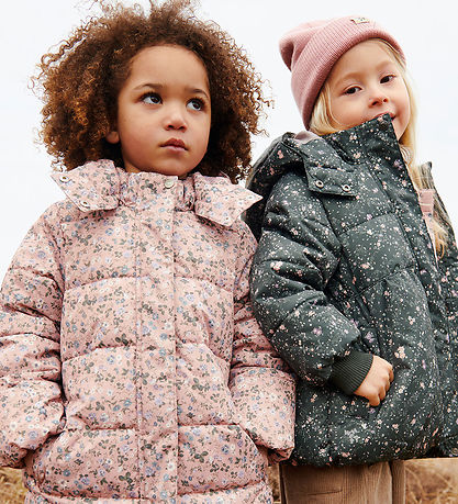 Wheat Puffer Jacket - Yrsa - Rose Powder Flowers