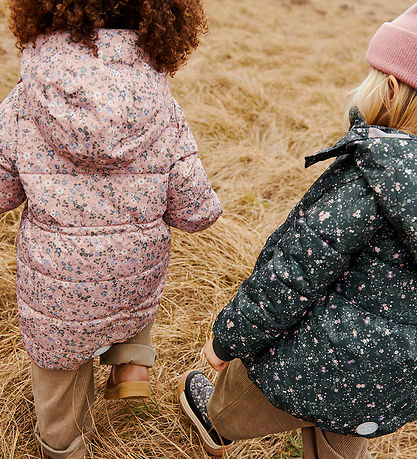 Wheat Puffer Jacket - Yrsa - Rose Powder Flowers