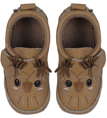 Melton Soft Sole Leather Shoes - Noos - Owl - Biscuit