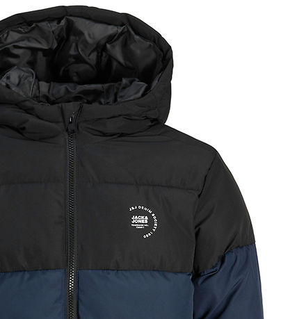 Jack & Jones Puffer Jacket - jjmAze - Sky Captain/White Logo
