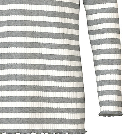 Name It Blouse - Rib - NmfVemma - Grey Melange/Cloud Dancer