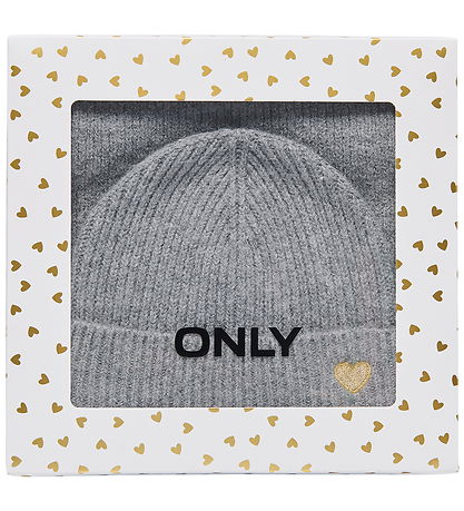 Kids Only Lue og Skjerf - Strikk - KogAvery - Light Grey Melang