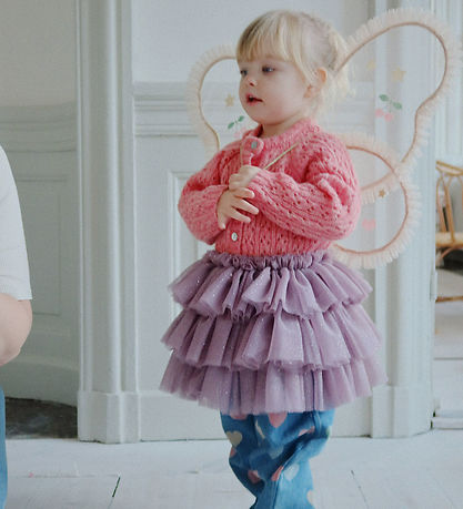 Konges Sløjd Cardigan - Wool- Knitted - Isa - Pink w. Pointelle