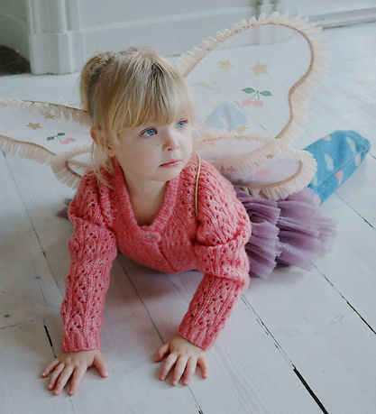 Konges Sløjd Cardigan - Wool- Knitted - Isa - Pink w. Pointelle