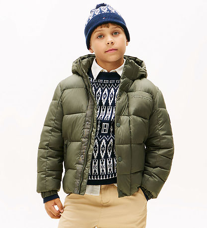 Tommy Hilfiger Puffer Jacket - Matt Duck Shine - Pewter Green