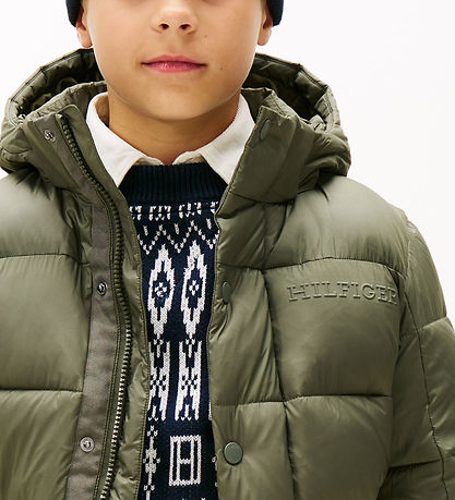 Tommy Hilfiger Puffer Jacket - Matt Duck Shine - Pewter Green