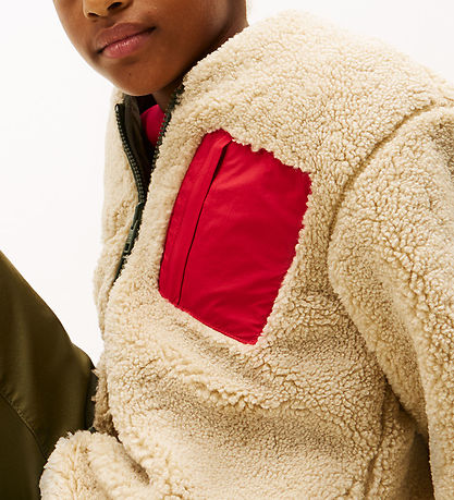 Tommy Hilfiger Fleece Jacket - Reversible Teddy - Pewter Green