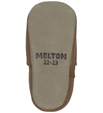 Melton Slippers - Soft Sole Leather Shoes - Cognac