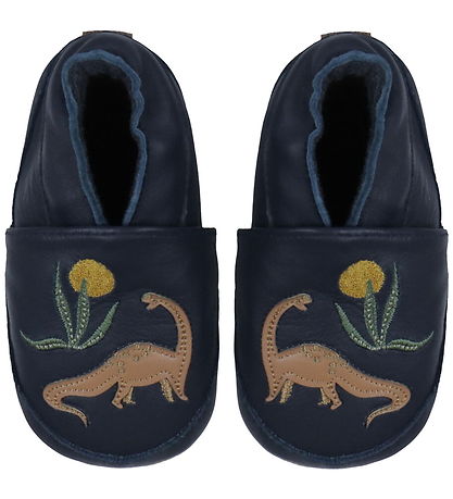Melton Soft Sole Leather Shoes - Dinosaur - Navy Academy