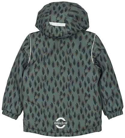 Mikk-Line Winterjas - Gerecycled - Conditioner Green m. Print