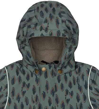 Mikk-Line Winterjas - Gerecycled - Conditioner Green m. Print