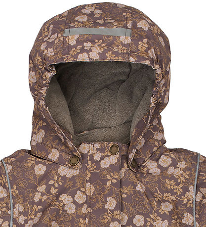 Mikk-Line Winterjas - Gerecycled - Sparrow m. Bloemen